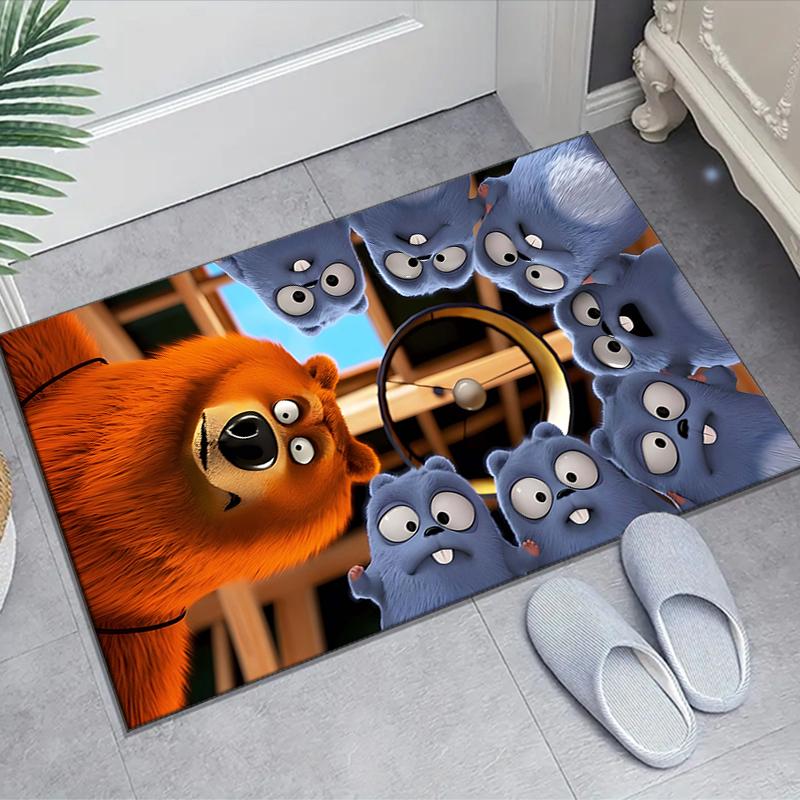 1pc Grizzy The Lemmings1 Design Area Rug - Non-Slip, Soft & Cozy Floor Mat for Living Room, Bedroom, Office - Indoor/Outdoor Decorative Carpet