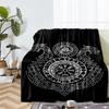Viking Theme Printed Blanket - Perfect for Couch, Bed, Travel & Outdoor Use | Machine Washable, Cozy & Durable.