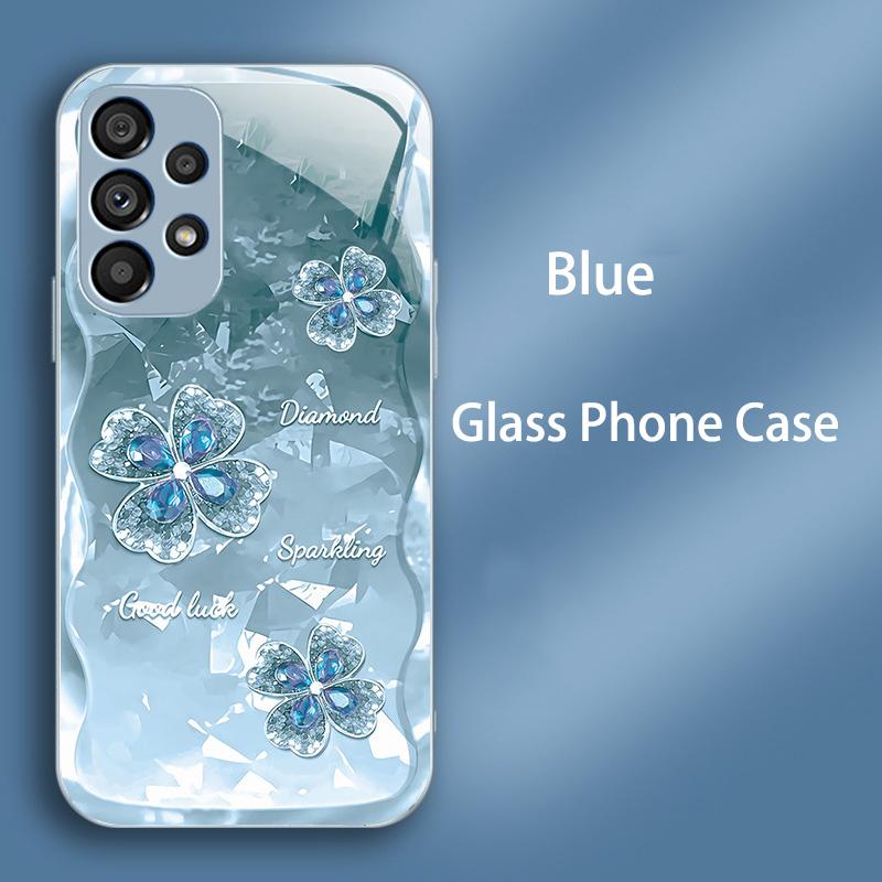 Capa de Vidro Temperado de Luxo para Samsung Galaxy A52 A52S A72 A22 A13 Lte A12 M12 A50 A50S A30S A20S Capa Rígida PC à Prova de Choque Funda