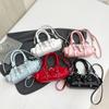 Motorcycle Style Womens Pu Crossbody Bag With Zipper Pockets For Daily Use