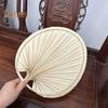 Handgefertigter Bambusfächer, einfarbig, Handfächer im chinesischen Stil, Wärmelinderung, einflügeliger Handventilator mit leichtem Holzduft zur Abkühlung im Sommer