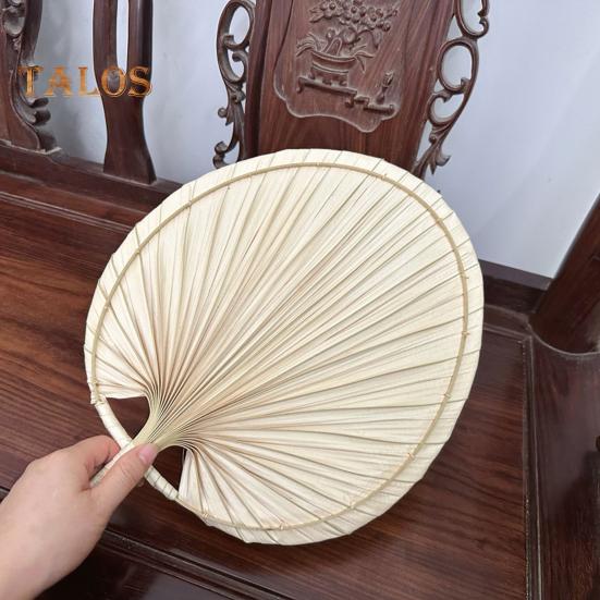 Handgefertigter Bambusfächer, einfarbig, Handfächer im chinesischen Stil, Wärmelinderung, einflügeliger Handventilator mit leichtem Holzduft zur Abkühlung im Sommer