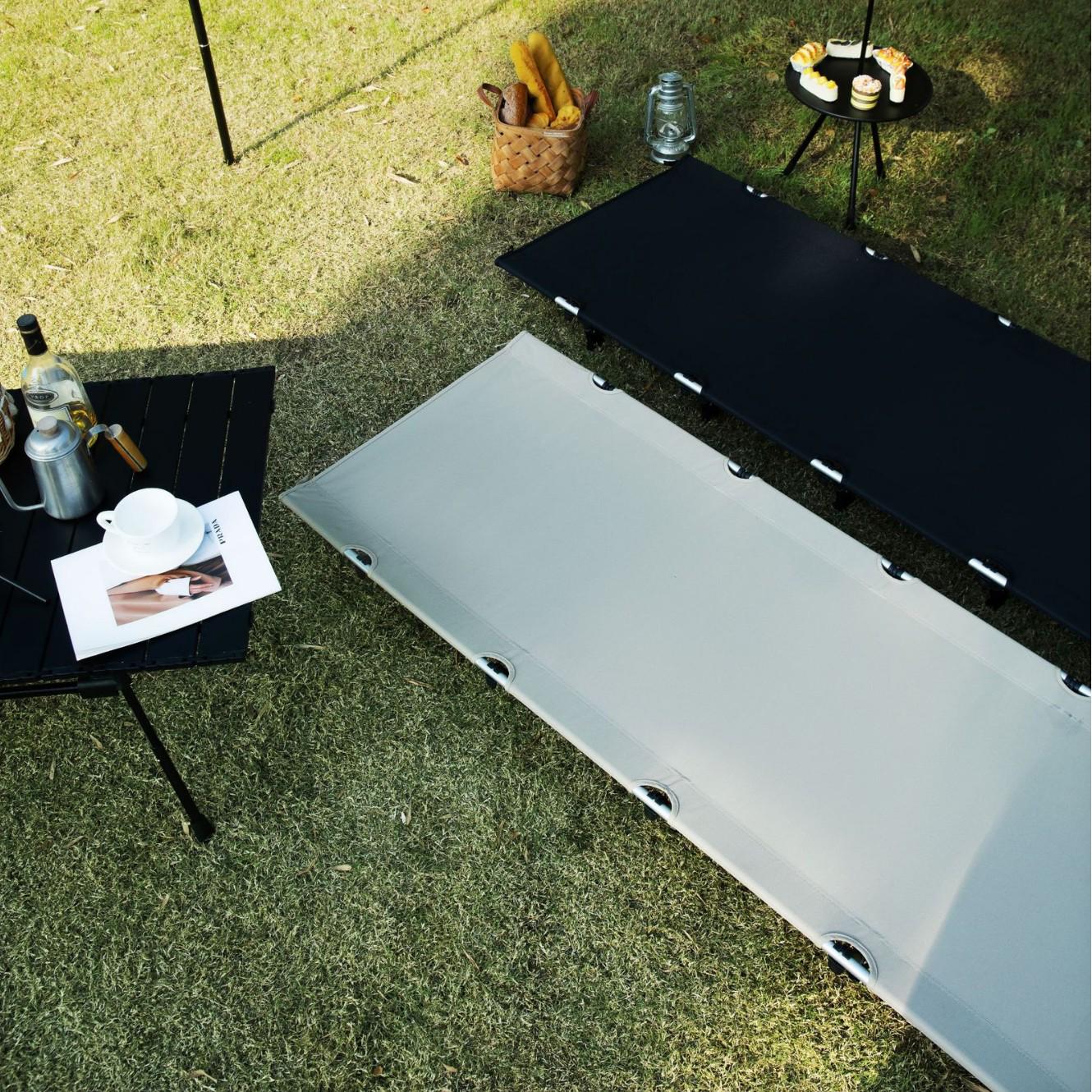 65cm Wide Portable Folding Military Camping Bed 195x65x15 cm чёрный
