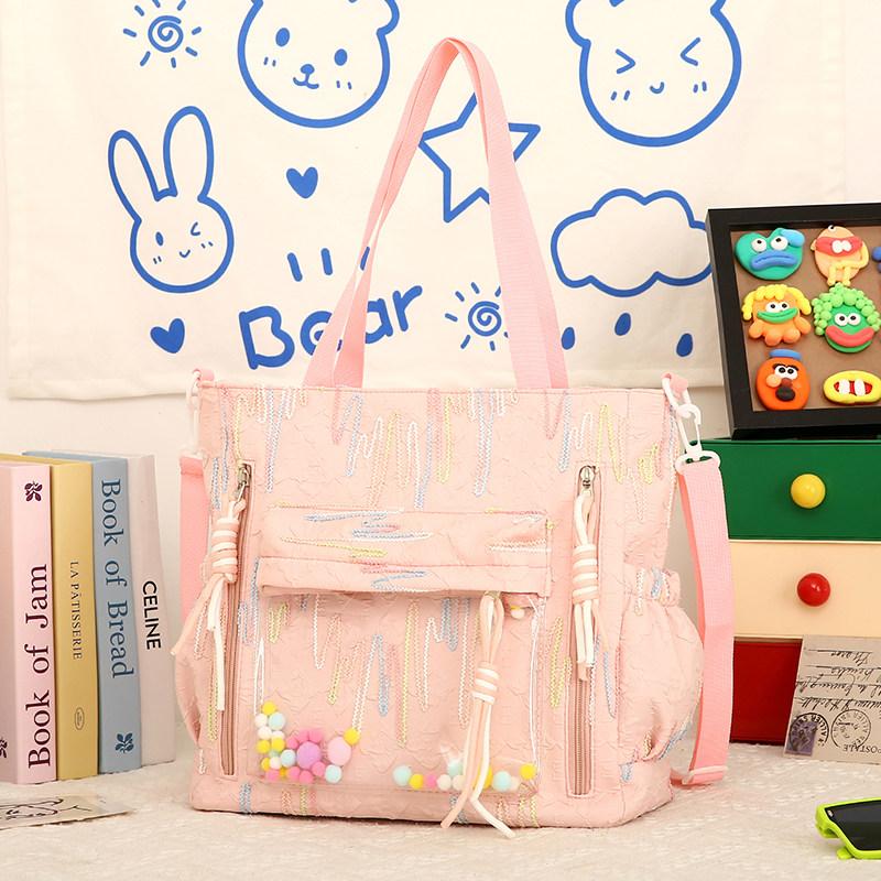 

New Y2K Graffiti Style Ita Shoulder Bag Fashion Girl Transparent Messenger Bag DIY Crossbody Bag Large Capacity Tote Bag Handbag 33x31x11cm