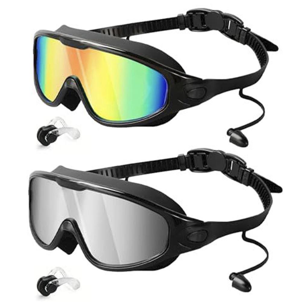 Anti Fog Swimming Goggles UV Protection Swimming Goggles Adjustable Swim Sports Eyewear Wide View for Swim Training