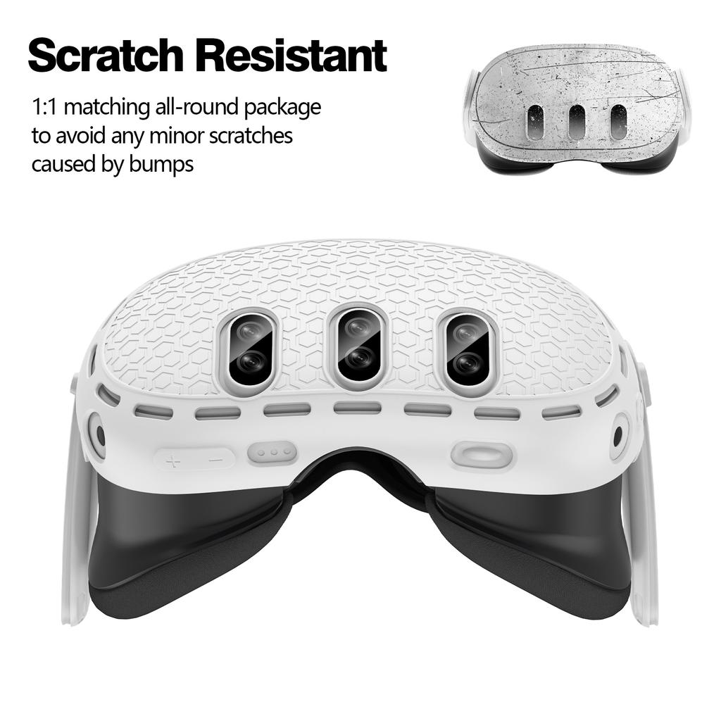 For Quest 3 Compatible Seven-Piece Set Protective Silicone Rubber Case with Handle and Face Covers Custom Logo Game Accessories