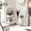 Wall Mounted Pegboard Organizer Perforated Board Storage Rack, Foldable Plastic Organizer, No Peg for Office Drilling Shelf Home Desk And Rack