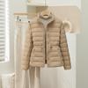 Autumn and Winter Women's Light Down Jacket Short Stand-up Collar Slim and Thin Simple Commuter Warm Jacket Tide