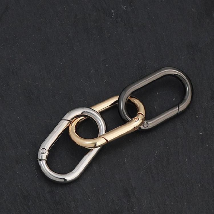 10PCS Oval Clasps Jewelry Finding Jewelry Clasps Keychain Clasp Keychain Attachments Brass Texture Perfect for Jewelry