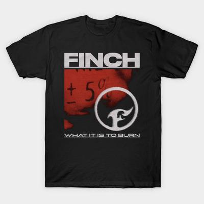 Asian Size Men Print T-shirt Finch Band No-Cut Heat Transfer Print Cotton Tshirt