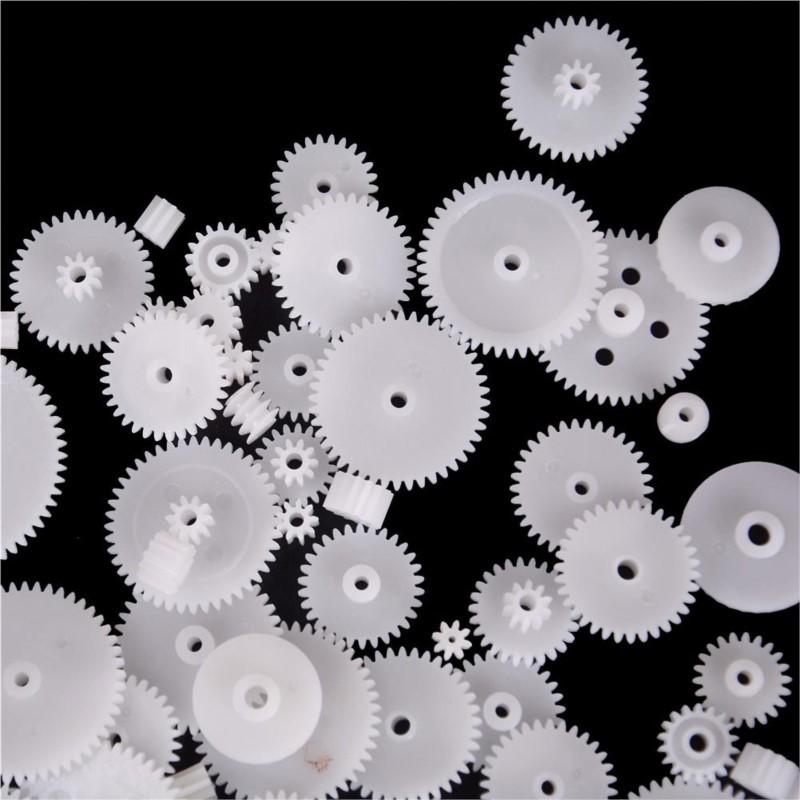 58 Styles Toothed Wheels WSFS Gears Plastic All Module 0.5 Robot Parts DIY 58Pcs