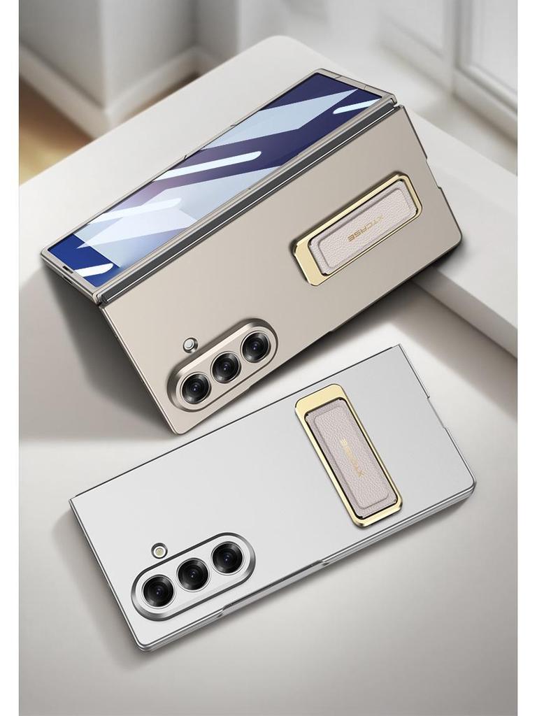 Samsung Z Fold7 Wristband Stand Case - Solid Color, Advanced Protection, Full Coverage, Business Style.