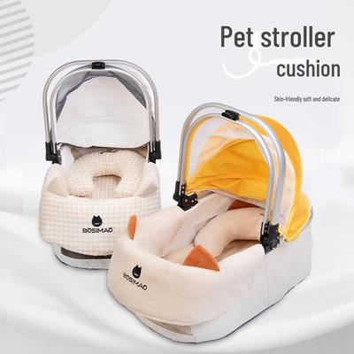 BOSIMAO Allwetter-Warme Haustier-Kinderwagen-Matten-Set - Winterfest, Schmutzabweisend, Dreiteilige Randmatte.
