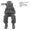 Durable Skull Figurine 3D Printed Sitting Skeleton Statue, Halloween Indoor Decor Figurines, Mini Detailed Model Home for Living Room Table