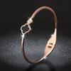 Minimalist Black Shell Clover Bracelet with Opening Bracelet