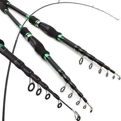 New Rotating Fishing Rod Ultra-light Carbon Fiber Portable Telescopic Fishing Rod Trout Carp 1.8M 2.1M 2.4M 2.7M Suitable for Summer