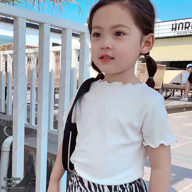 Girls' Ice Silk Short-Sleeve T-shirt & Mosquito Repellent Pants Two-Piece Set