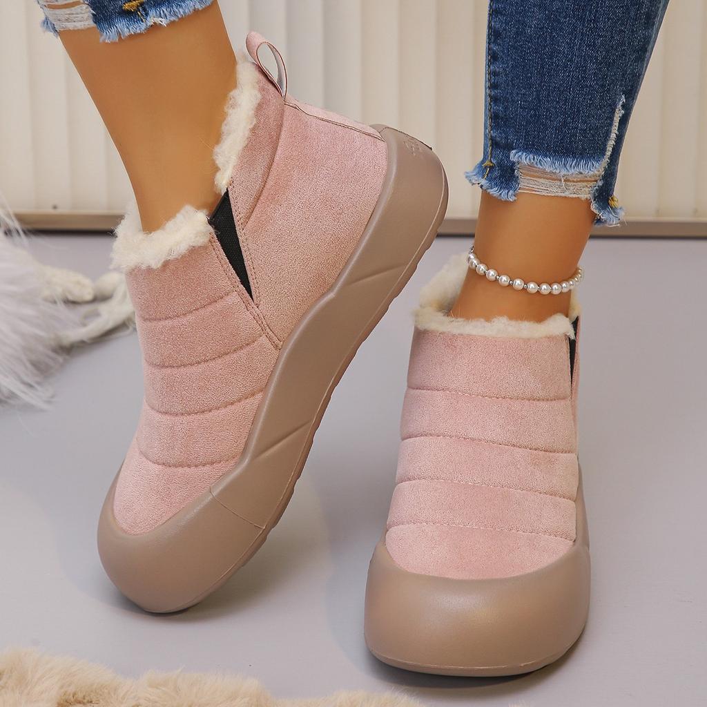 New snow boots in autumn and winter, piled and thickened deep tube thermal shoes, light, non-slip and comfortable cotton boots