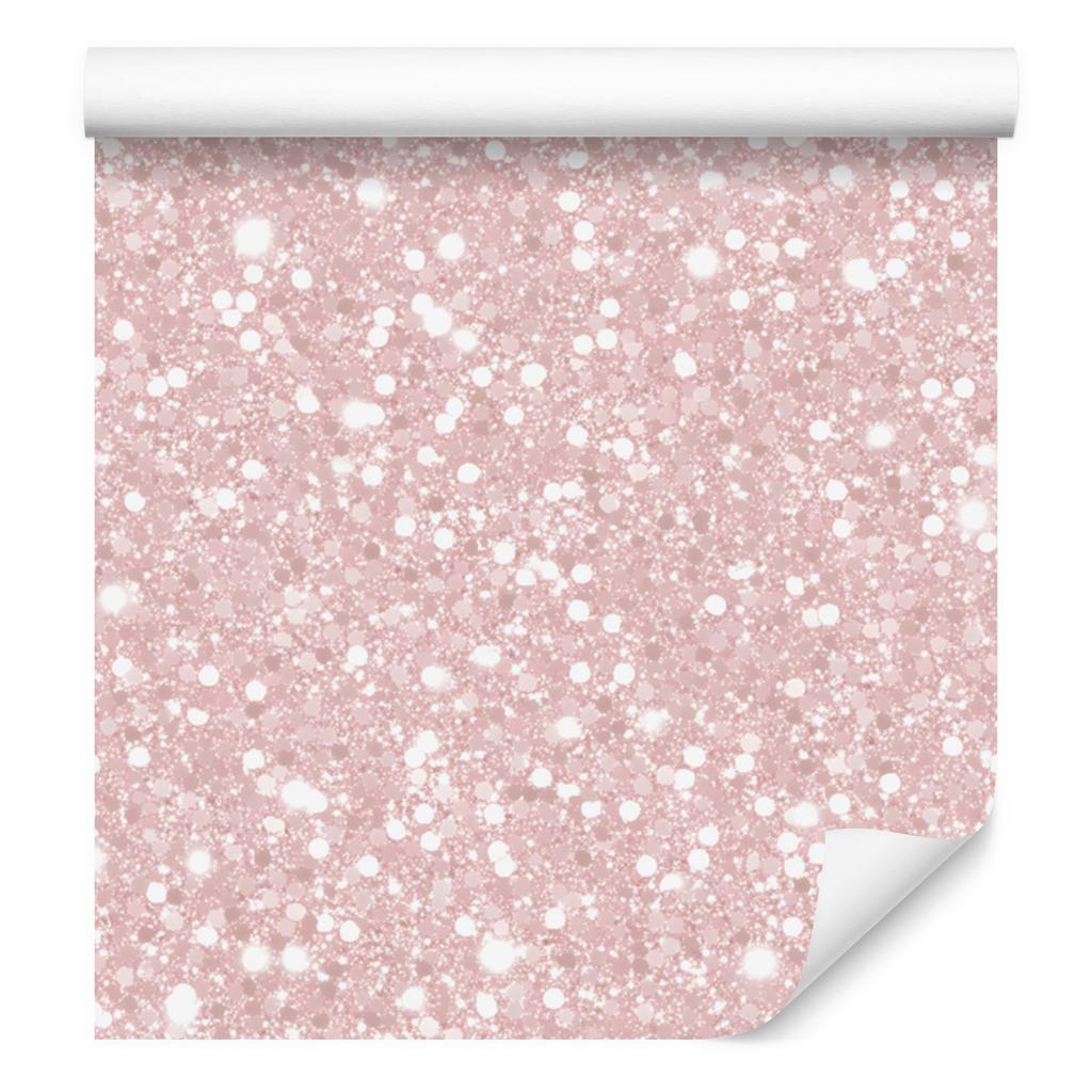 Coral and white glitter wallpaper for living room and bedroom 50x1000
