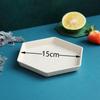 Wheat Straw Plate Household Creative Hexagonal Plate Fruit Plate Cute Small Vegetable Plate Japanese Platter Dining Table