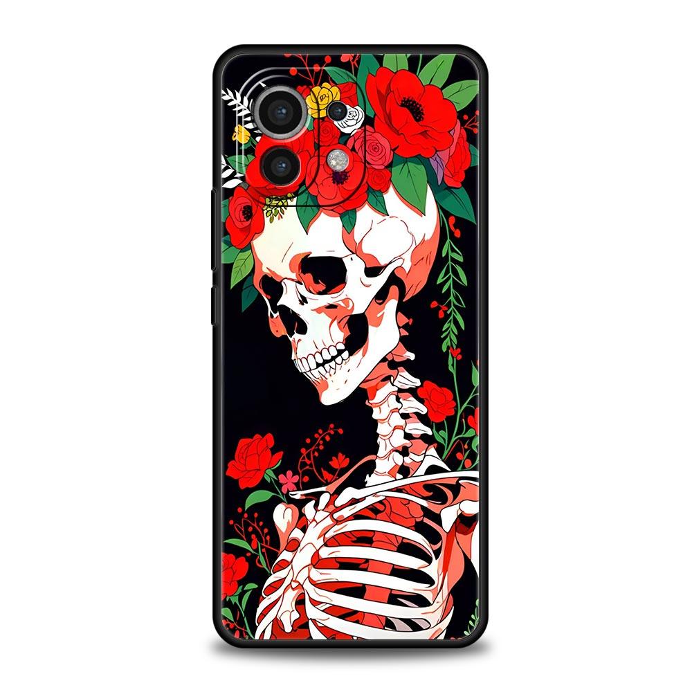 

Hard Pink Purple Skull Phone Case For Xiaomi 17 14 15 13 14T 13T 12T 11T Pro 12 11 Lite Poco X7 X5 X3 NFC F7 F6 Soft Cover Xiaomi 12