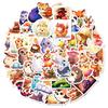 50 Cartoon Fairy Tale Sense Pants Owl Tiger Animal Stickers Tablet Water Cup Decoration Stickers
