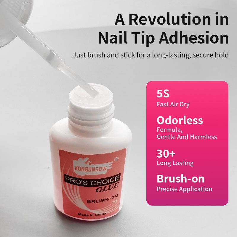 Quick-Dry Nail Glue: Long-Lasting, No-Damage, No-Bake False Nail Tips