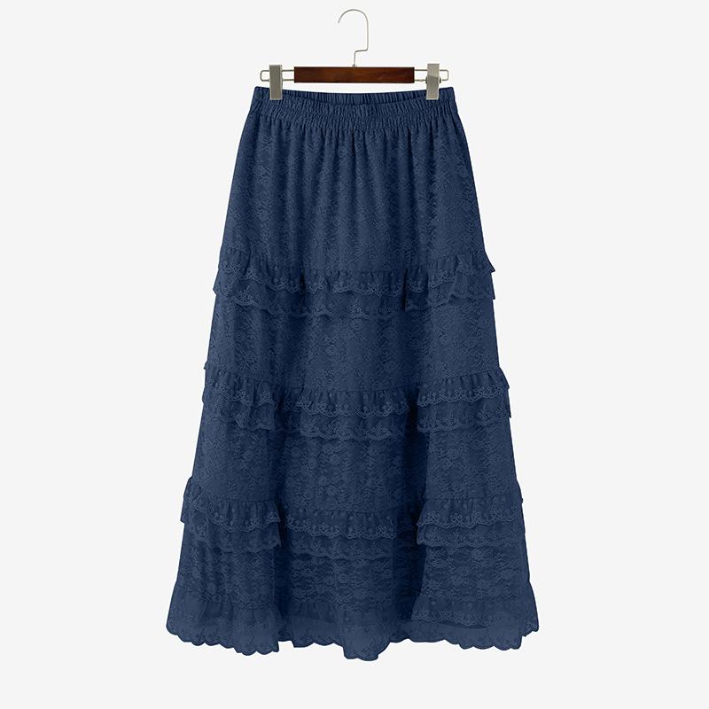 ZANZEA Women Summer Fashion Patchwork Lace Long Skirts