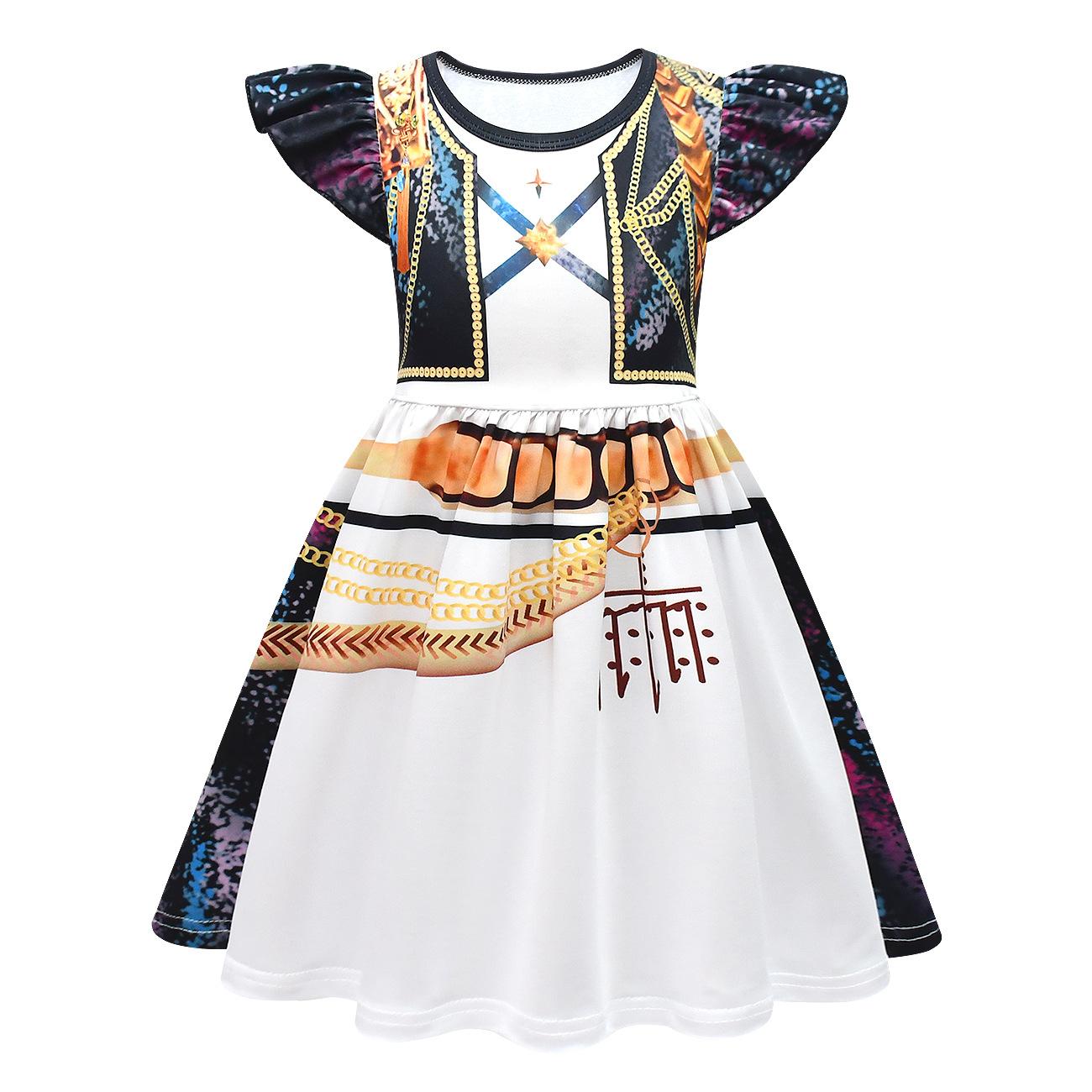 

Casual Sweet Girl Dress Fashion Print Comfortable Dresses Girls 160