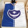 1PC Portsmouth FC Print Flannel Blanket, High Quality Comfortable for All Seasons, Home Decor, Warmth and Comfort, Perfect for Christmas Gifts