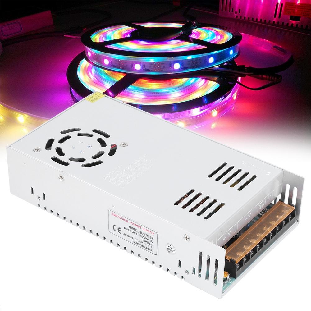 Switch Power Supply Driver Adapter Aluminum Alloy DC36V LED Screen Strip Light 3D Printer(S‑400‑36(36v 11a