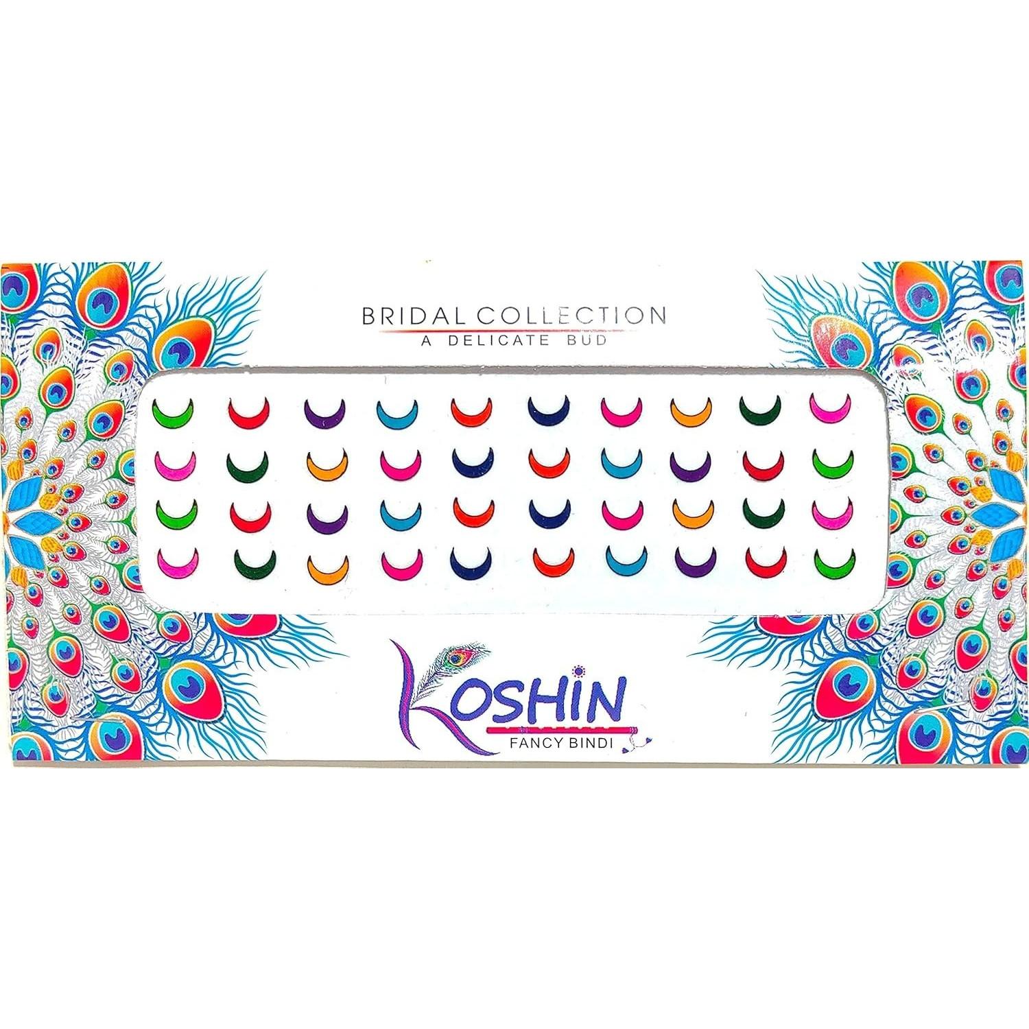 

@ Indian Traditional Multicolor Half Moon Shape Bindi 10Gm Zr-5013-60%Off