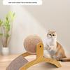 Wooden Ferris Wheel Rotating Cat Scratching Board & Nail File - Durable, Multi-functional Toy for Cats