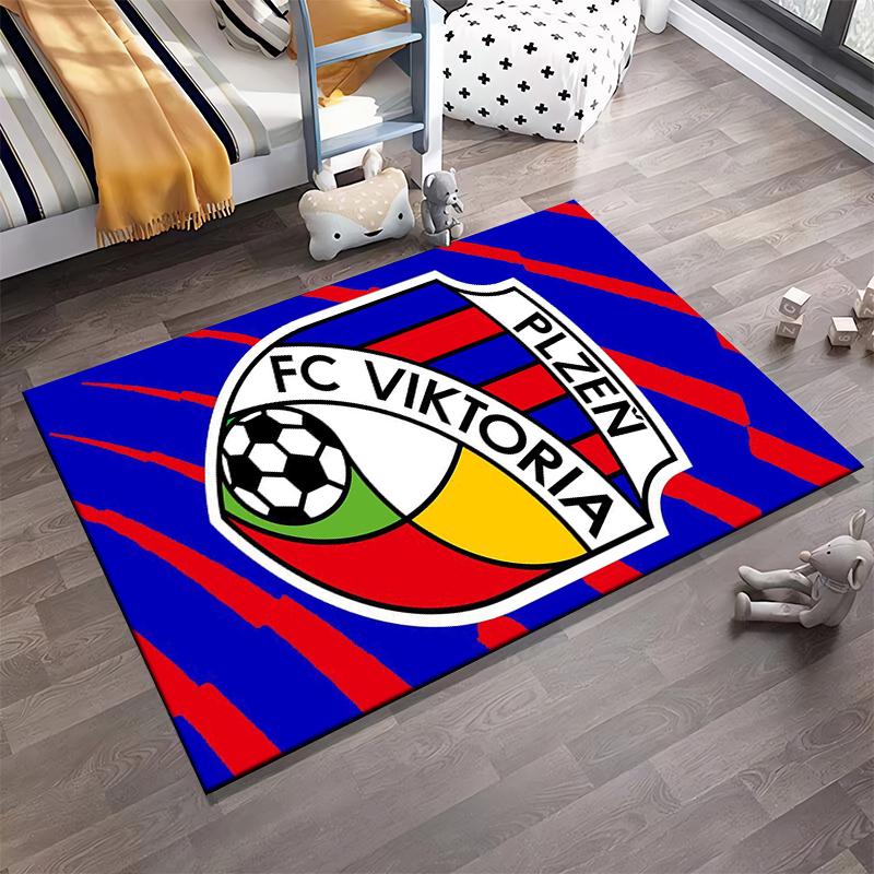 FC Viktoria Plzeň Logo Design Non-slip rug suitable for living room and bedroom sofas