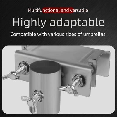 Soporte de Abrazadera Ajustable para Sombrilla Impermeable Antioxidante Soporte para Sombrilla de Patio A Prueba de Golpes Fácil de Instalar Soportes para Sombrilla Silla