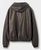 Dimitri Black 2Way Vtg Washed Pu Zip-Up Hoodie_Brown