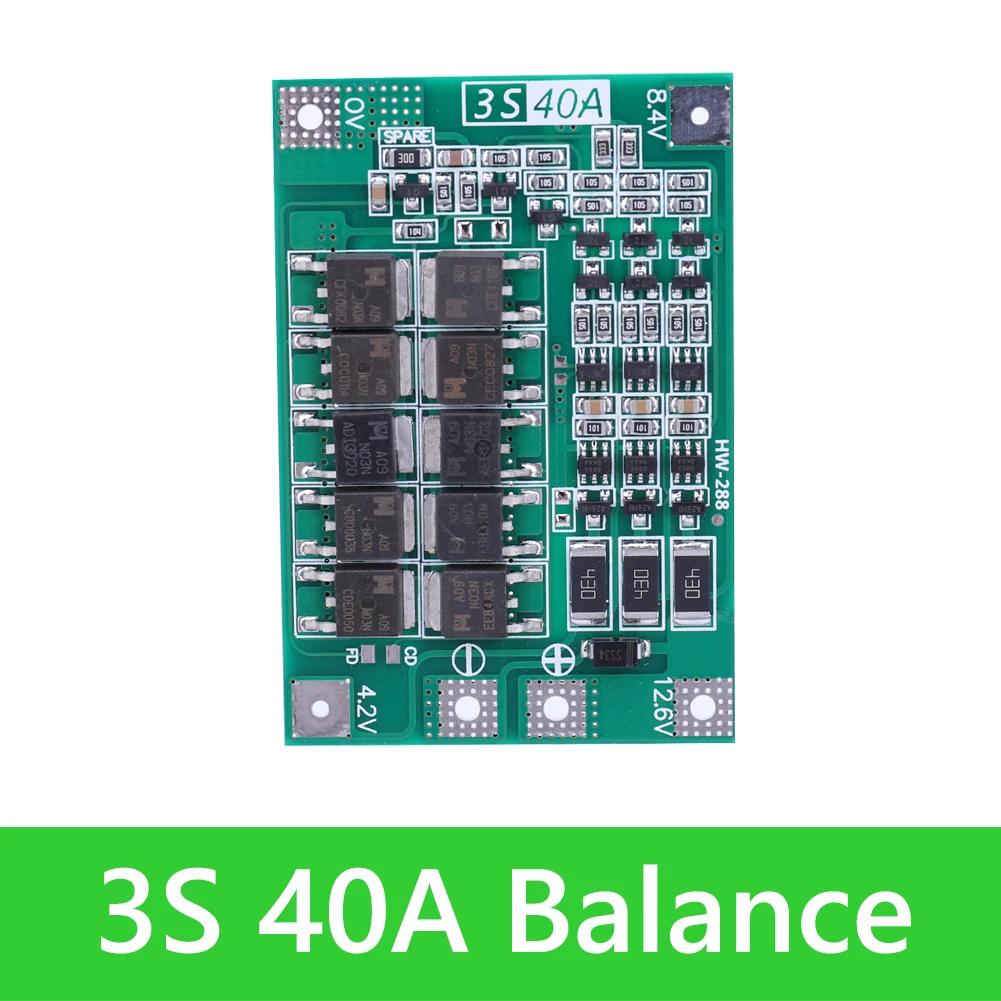 3S/4S 20A 40A 60A Li-ion litiumbatterilader beskyttelseskort 18650 BMS boremotor 11,1V 12,6V/14,8V 16,8V Forbedring/balanse