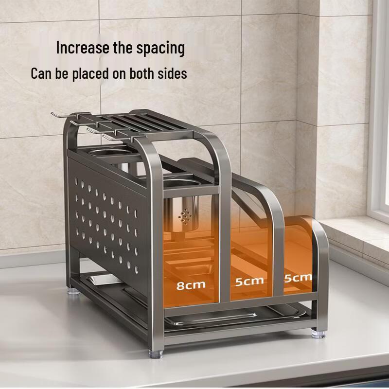 LETSFIND 316 Stainless Steel Kitchen Knife & Utensil Holder