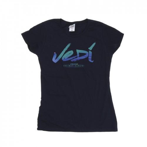 

Star Wars Womens/Ladies Obi-Wan Kenobi Jedi Painted Font Cotton T-Shirt XXL білий