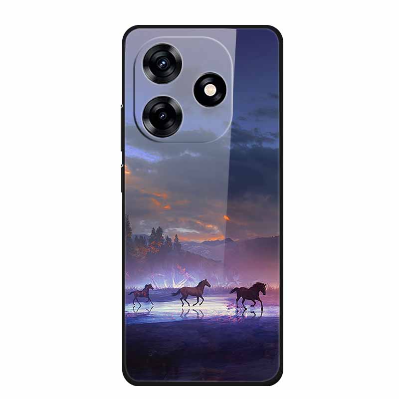 Glass Back Cover For Honor X5c Plus Case Coque Hard Tempered Glass Case For Honor Play 10A X5c Plus Phone Case Cover Soft Bumper