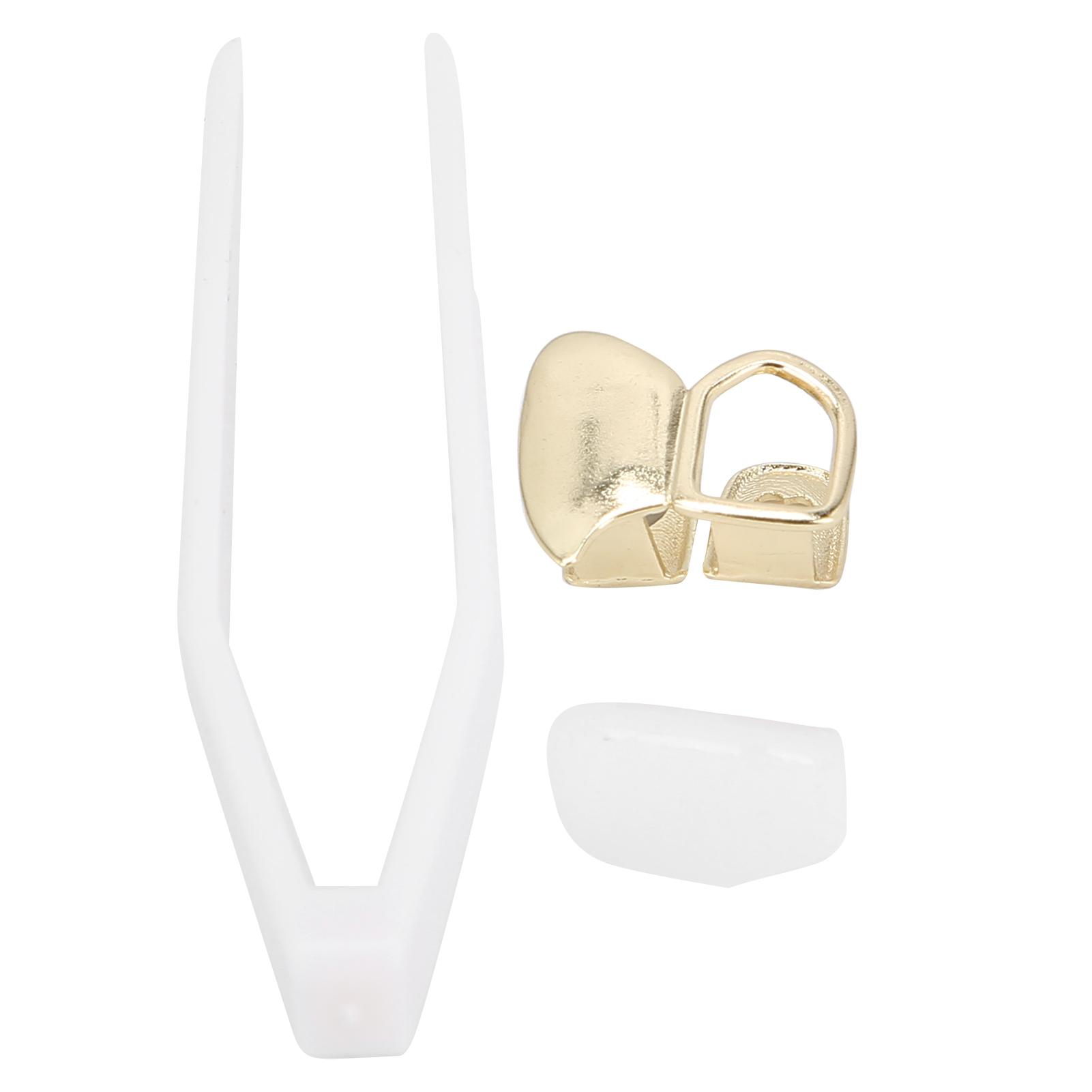 Fashionable Brass Hollow Hip Hop False Tooth Halloween Festival Hip Hop Tooth DecorationGold
