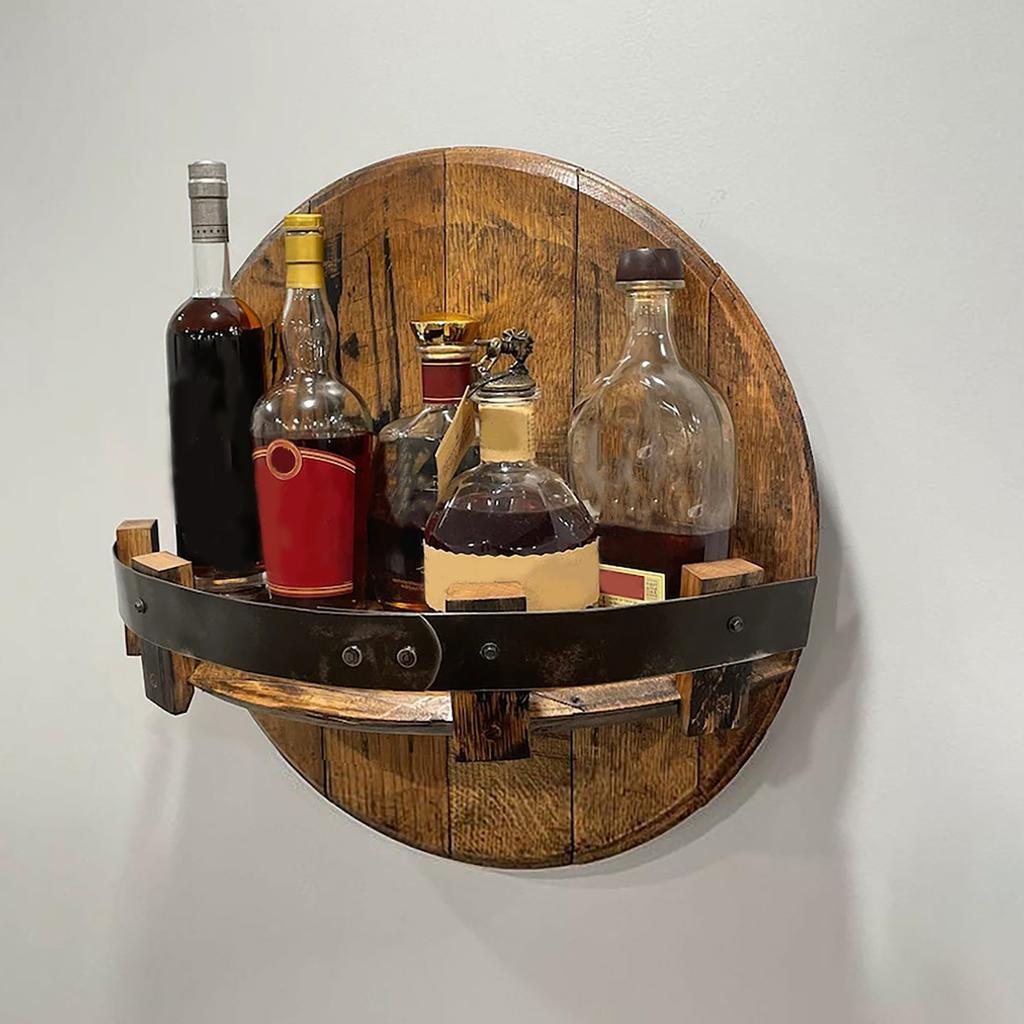 Hand Crafted Liquor Bottle Display Wall Mounted Wine Racks Hanging Home Room Living Room Kitchen Decor Display Rack