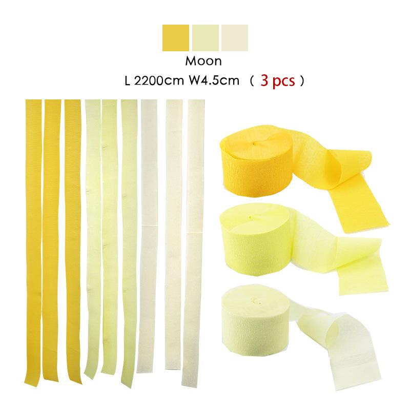 Rainbow 3Pcs/Set Crepe Paper Streamers For Wedding Birthday Party Backdrop Decoration Vibrant Multi-Colored Paper Crepe Garland Ribbon Decor