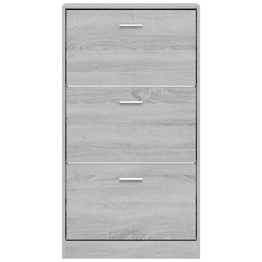 Shoe Cabinet Gray Sonoma 59 x 17 x 108 cm Particleboard