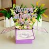 Best Wishes 3D Mother's Day Card Butterfly Flower Pop Up Card Mom Greeting Card  Party Decoration