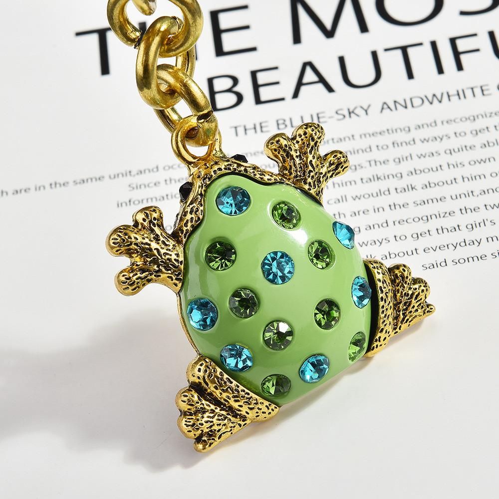 Summer Frog Bag Decor Alloy Gold Silver Keyring Fashion Accessory For Women