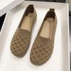 Sommer Neu Weiche Sohle Weiche Oberfläche Modisch Lässig Mesh Fly Woven Atmungsaktiv Bohnenschuhe Hohl Flacher Mund Flache Sohle Einzelner Schuh für Damen