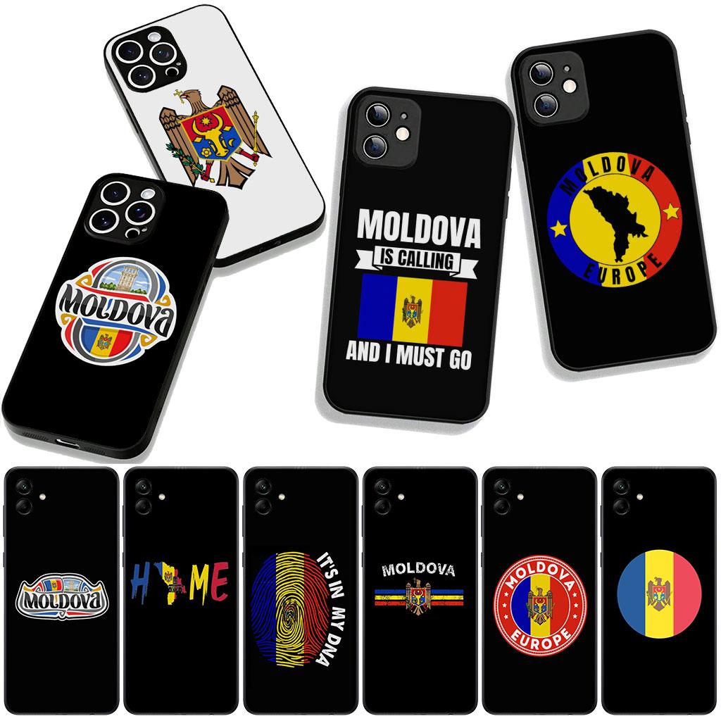 for Samsung Galaxy A25 A37 A57 A12 A14 A31 A41 A50 A51 A70 A71 A72 A21S A04 M15 Note 20 9 8 10 Case Republic of Moldova Flag
