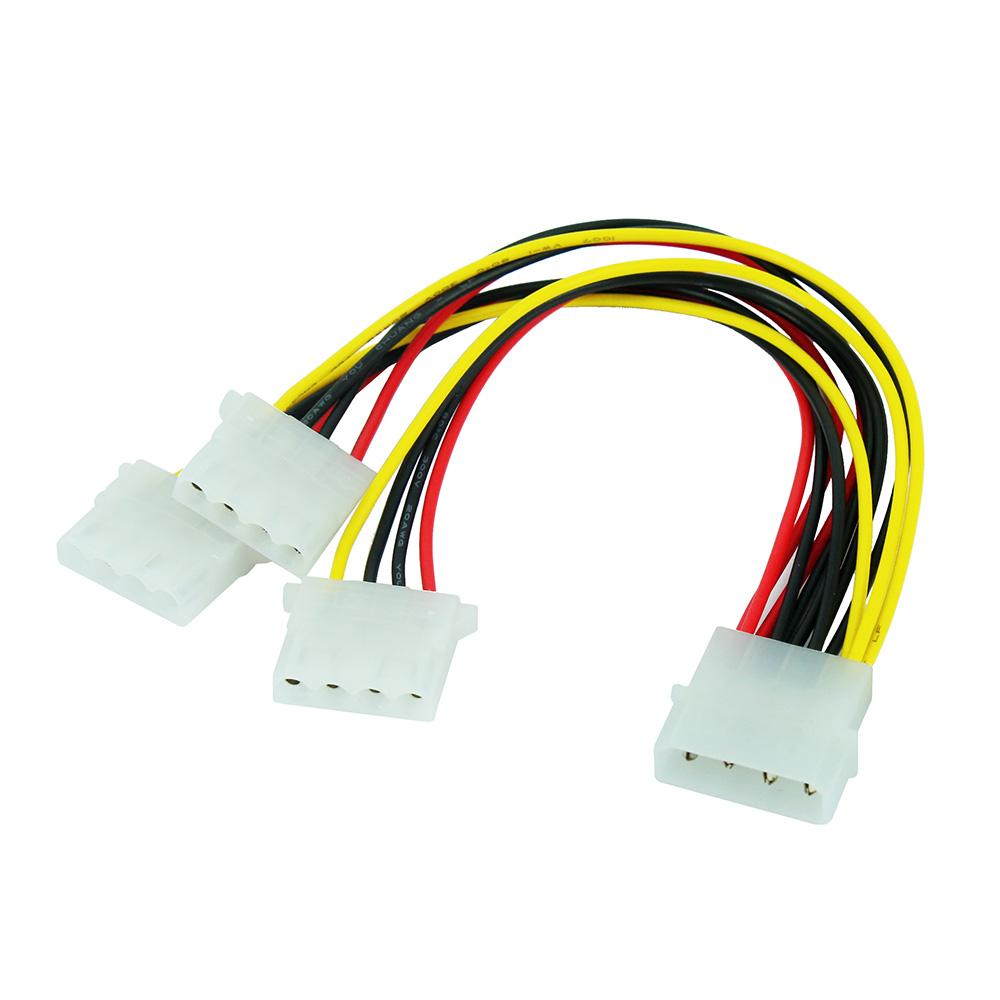 

4pin IDE Power Supply Cable Splitter 4Pin Molex Male to 3 Port IDE Female Cables Power Splitter Adapter for PC Computer Desktop 20cm