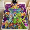 1 Stück Rick und Morty Print Flanelldecke, Hohe Qualität, Bequem für alle Jahreszeiten, Heimdekoration, Wärme und Komfort, Perfekt für Geschenke